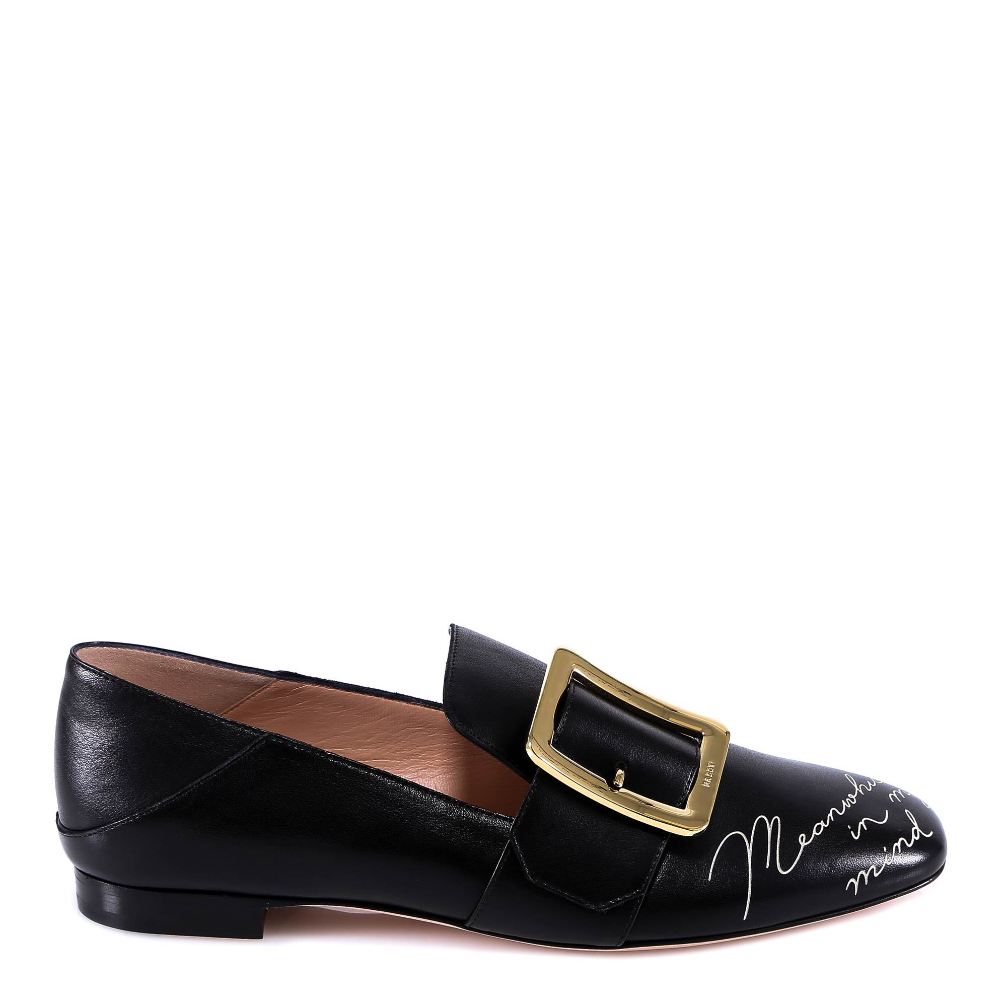 bally janelle leather slippers
