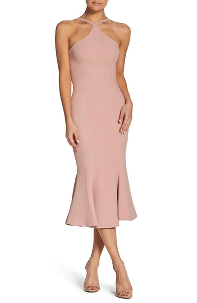 Dress The Population Tessa Crepe Mermaid Dress In Blush