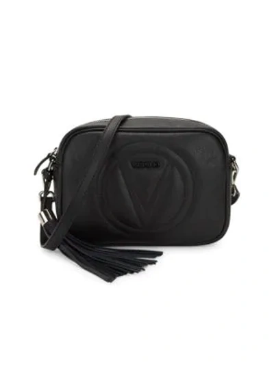 Valentino By Mario Valentino Mia Sauvage Leather Camera Bag In Black