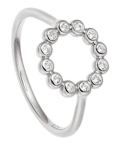 Astley Clarke Silver Stilla Arc White Sapphire Beaded Ring