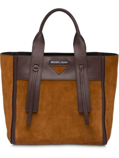 Prada Ouverture Medium Bag In Brown