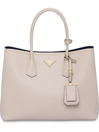 Prada Classic Saffiano Tote In Grey