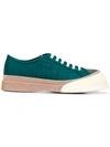 Marni Wedge Toe Sneakers In Green