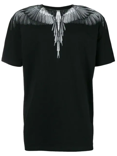 Marcelo Burlon County Of Milan Wings Printed T-shirt In Black