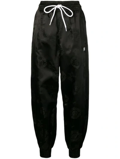 Alexander Wang Embroidered Balloon Track Trousers In Black