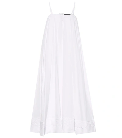Simone Rocha Cotton Midi Dress In White