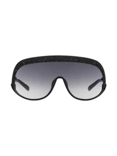 Jimmy Choo Siryn 99mm Shield Sunglasses In Black