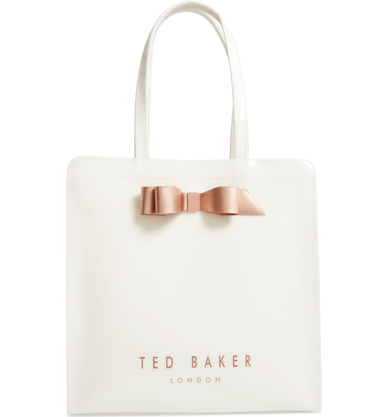 Ted Baker Large Almacon Bow Detail Icon Tote - None In Ivory | ModeSens