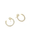 Sydney Evan Women's 14k Yellow Gold & Pave Diamond Nail Hoop Earrings