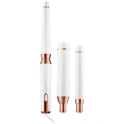 T3 Whirl Trio Interchangeable Styling Wand Tapered Set - Us 2-pin Plug In White