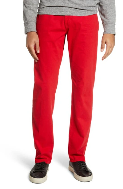 Ag Graduate Sud Slim Straight Leg Pants In Clever Red