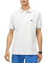 Lacoste Classic Cotton Pique Regular Fit Polo Shirt In Alpes Gray Chine