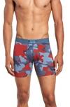 Saxx Vibe Camouflage-print Boxer Briefs In Light Blue Camo