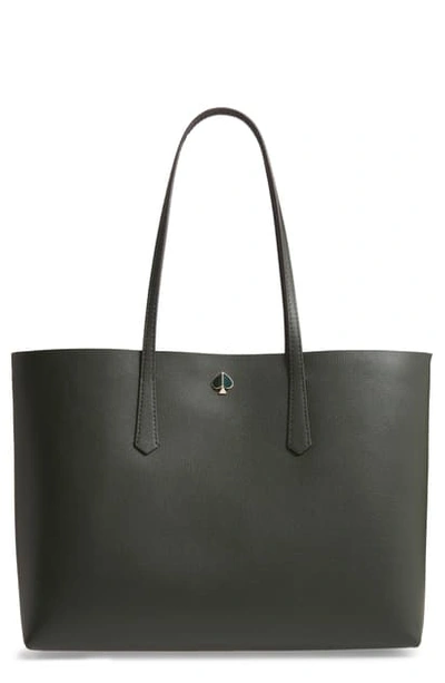 Kate Spade Large Molly Leather Tote In Deep Evergreen