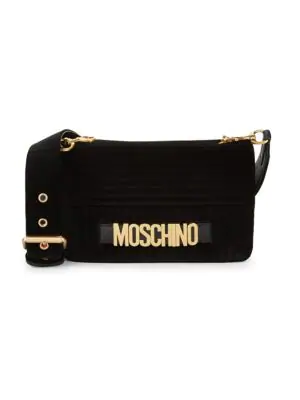 moschino black velvet bag