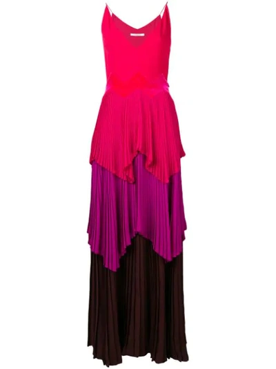 Givenchy Layered-pleats Dress In Pink