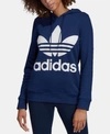 Adidas Originals Women's Originals Trefoil Hoodie, Blue In Dark Blue