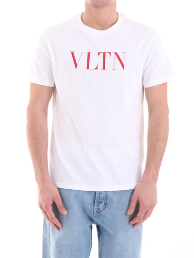 Valentino T-shirt Vltn White In White/red | ModeSens