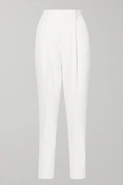 Isabel Marant Poyd High-rise Tailored Trousers In White