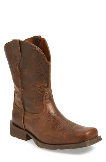 Ariat 'rambler' Square Toe Leather Cowboy Boot In Brown | ModeSens