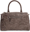 Givenchy Medium Pepe Pandora Leather Satchel In Charcoal