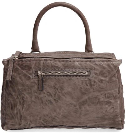 Givenchy Medium Pepe Pandora Leather Satchel In Charcoal