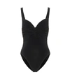 Norma Kamali Twist Mio One-piece Swimsuit In Black