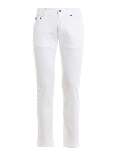 Dolce & Gabbana Low Rise Skinny Jeans In White