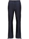 Prada Technical Nylon Trousers In Blue