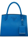 Prada Handtasche Aus Saffiano-leder In Blue