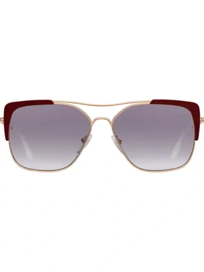 Prada Eyewear Collection Square Sunglasses In Gold