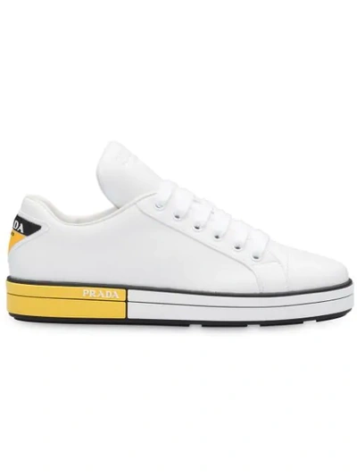 Prada Platform Sneakers In White