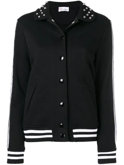 Red Valentino Studded Jacket In Black