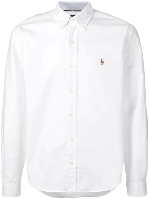 ralph lauren white button down shirt