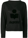 Isabel Marant Étoile Tone On Tone Logo Jumper In Black