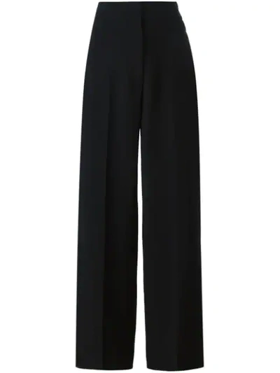 Rosetta Getty Crepe Wide Leg Trousers In Black