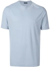 Zanone Round Neck T-shirt In Blue