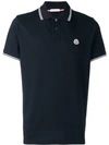 Moncler Short Sleeved Polo Shirt In Black