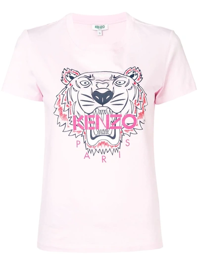 Kenzo Tiger Print T-shirt - Pink In Pink