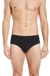 Hanro Stretch Cotton Essentials Briefs In Black