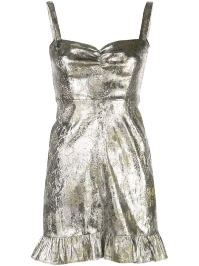 Cynthia Rowley Gold Coast Metallic Brocade Mini Dress