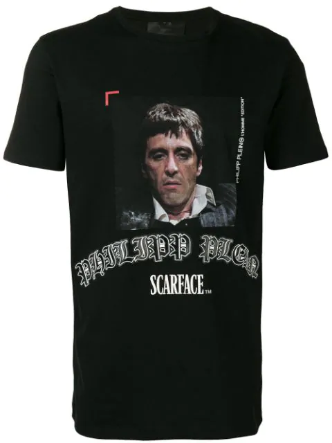 Philipp Plein Scarface Print T-shirt In 02 Black | ModeSens