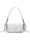 Prada Manuelle Leather Shoulder Bag In White