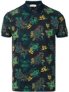 Etro Floral Print Polo Shirt In Purple