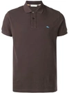 Etro Logo Embroidered Polo Shirt In Brown