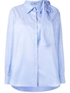 Prada Bow Collar Shirt - Blue