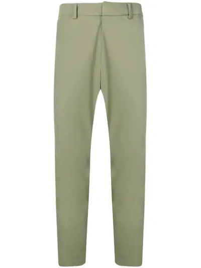 Prada Technical Fabric Trousers In Green