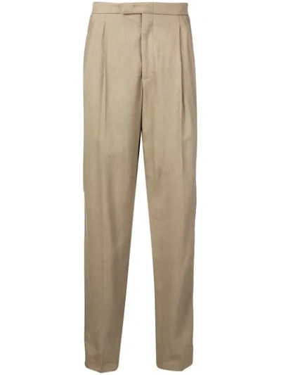 Giorgio Armani Loose Fit Chinos In Neutrals