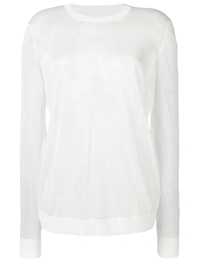 Maison Margiela Metallic Band Jumper In White