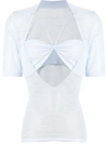 Jacquemus Bra Detail Fine Knit Top - Blue